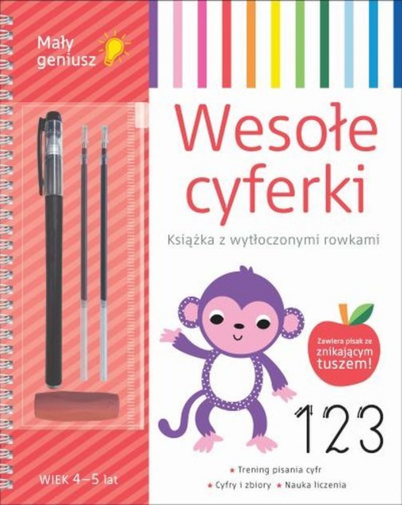 MAŁY GENIUSZ WESOŁE CYFERKI, Edukacyjne, Książeczki