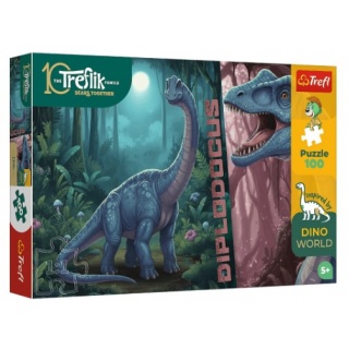 Puzzle - "100" Inspired By Dino World, 100 element&oacute;w, Puzzle