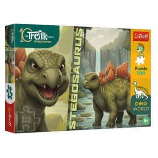 Puzzle - "100" Inspired By Dino World, 100 element&oacute;w, Puzzle