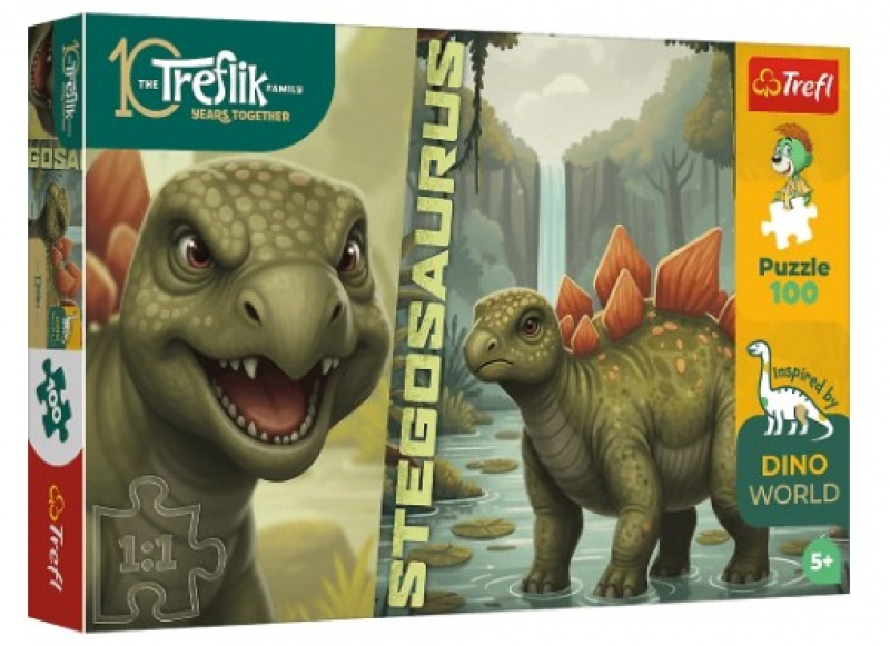 Puzzle - "100" Inspired By Dino World, 100 element&oacute;w, Puzzle