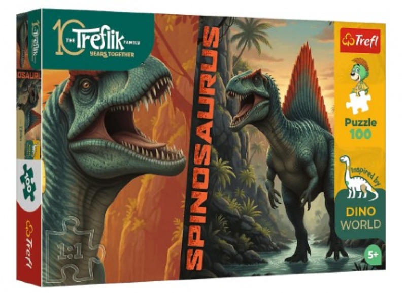 Puzzle - "100" Inspired By Dino World, 100 element&oacute;w, Puzzle