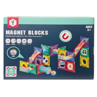 Klocki magnetyczne tor z piłkami 0434, Klocki, Zabawki