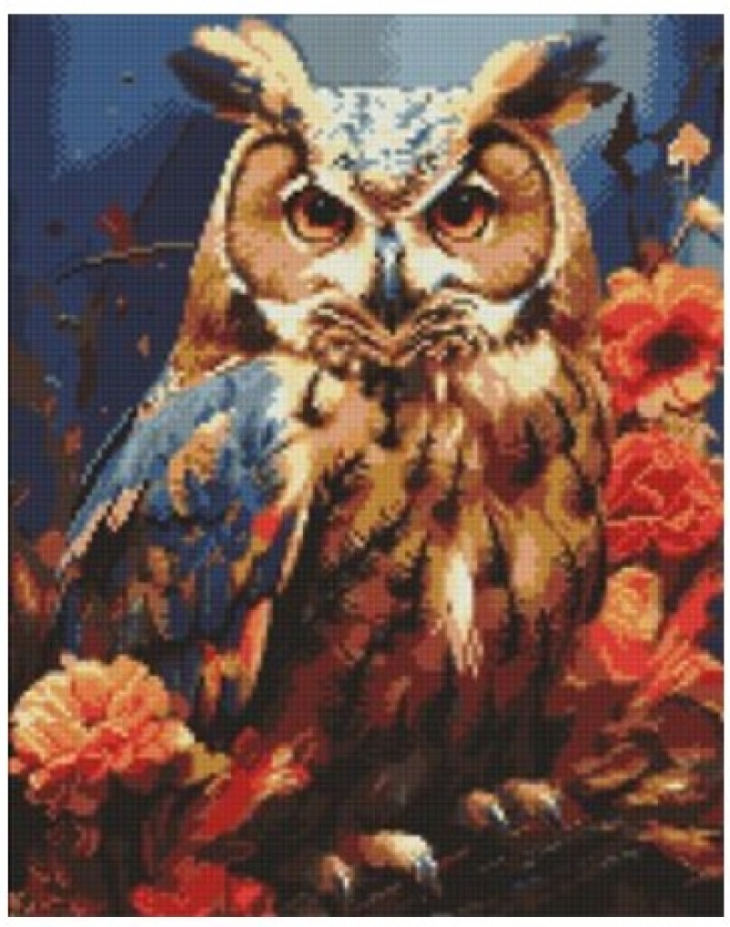 ZESTAW DO MOZAIKI DIAMENT. LEŚNA SOWA 40X50, Zestawy kreatywne, Art. kreatywne
