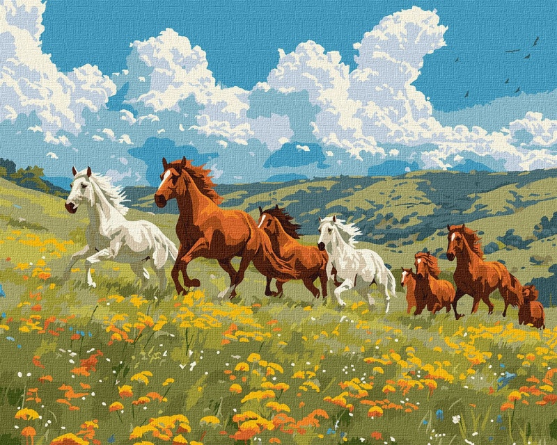 ZESTAW DO MAL.PO NUMERACH SIŁA I WDZIĘK 40X50, Zestawy kreatywne, Art. kreatywne
