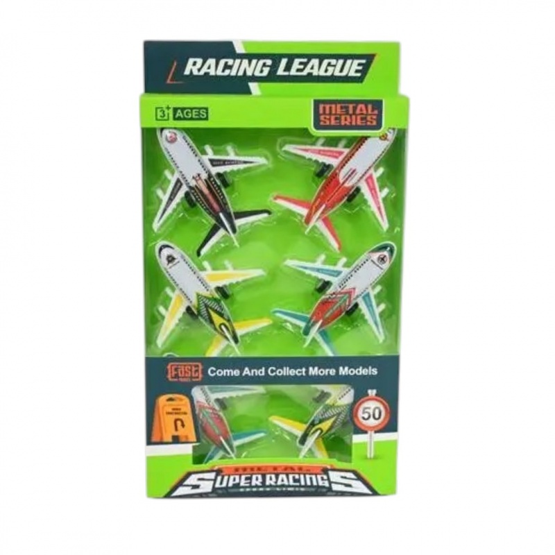 SAMOLOTY ZESTAW 6 SZT. W PUDEŁKU, Pojazdy, Zabawki