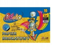 PAPIER KOLOROWY SAMOPRZ.BROKAT A4 10ark., Papiery kreatywne, Papier