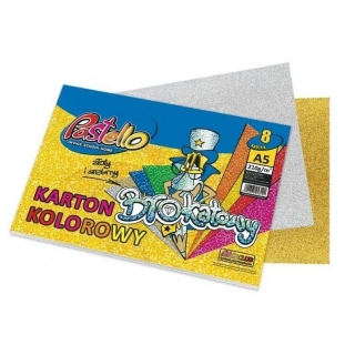 KARTON BROKAT A5 210g.MIX 8 KOL., Brystole, kartony, Papier