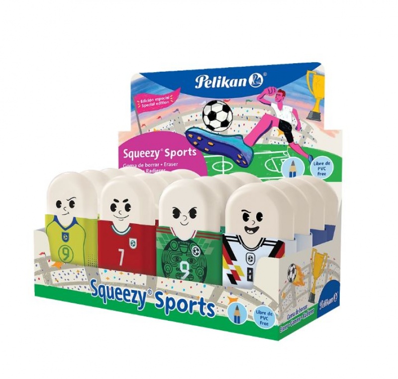 GUMKA PELIKAN SQUEEZY SPORTS MIX, Gumki, Art. do pisania i korygowania