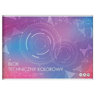 BLOK TECHNICZNY TOP BASIC A4 10K.160G.KOLOROWY, Bloki, Zeszyty i bloki