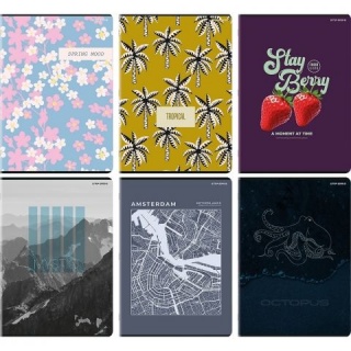 ZESZYT TOP BASIC A4 96K.KRATKA 5szt., Zeszyty, Zeszyty i bloki