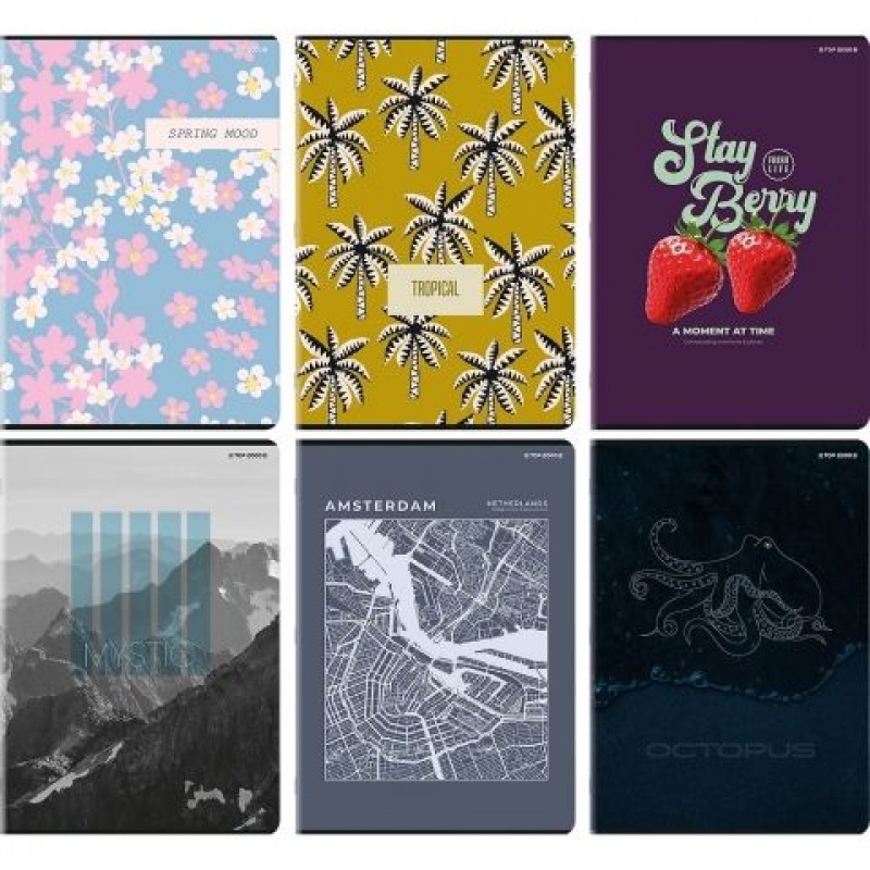 ZESZYT TOP BASIC A4 96K.KRATKA 5szt., Zeszyty, Zeszyty i bloki