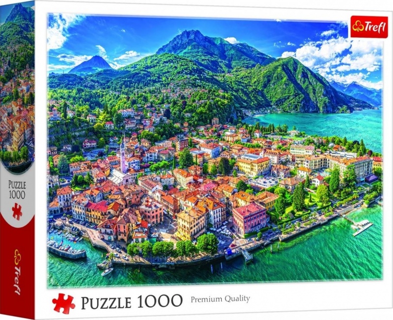 Puzzle - "1000" - Menaggio nad jeziorem Como, W..., 1000 element&oacute;w, Puzzle