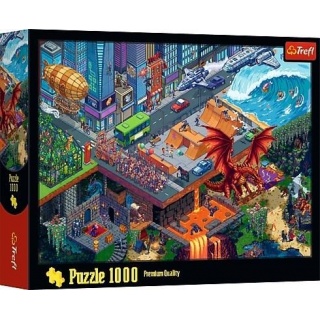 Puzzle - "1000" - Miasto Pixel_FSC Mix 70%, 1000 element&oacute;w, Puzzle