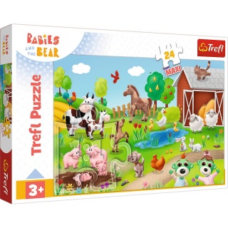 PUZZLE 24 Maxi - Bobaski i zwierzęta !!, Maxi, Puzzle