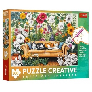Puzzle 500 Creative - Kocia oranżeria" / Trefl..., 500 element&oacute;w, Puzzle
