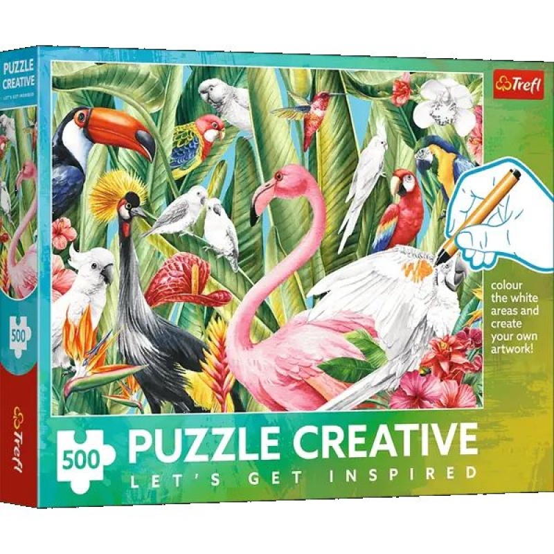 Puzzle - "500" - Rajskie Ptaki_FSC Mix 70%, 500 element&oacute;w, Puzzle
