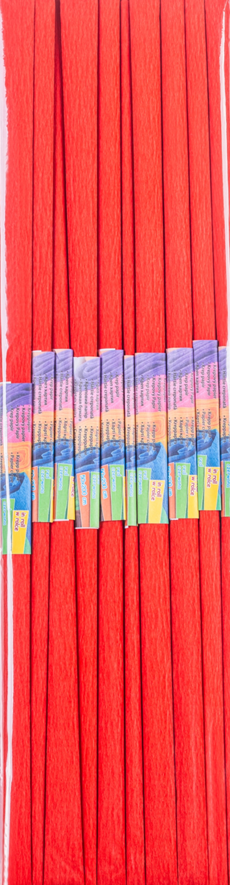 Bibuła marszczona GIMBOO, w rolce, 50x200cm, czerwona, Produkty kreatywne, Artykuły szkolne