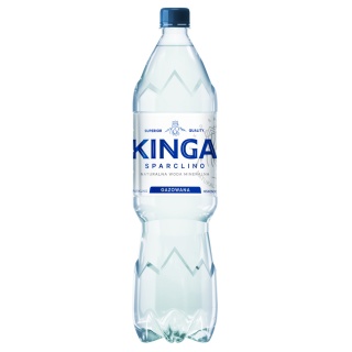Woda mineralna KINGA SPARCLINO, gazowana, 1,5l, kaucja, Woda, Artykuły spożywcze