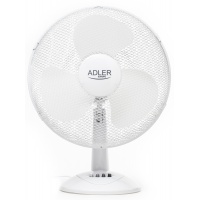 Wentylator ADLER AD 7304, biurkowy, śr. 40cm, 90W, biały, Wentylatory, Wyposażenie biura