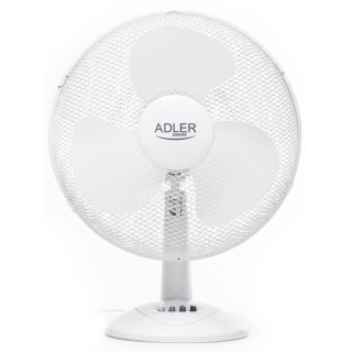 Wentylator ADLER AD 7304, biurkowy, śr. 40cm, 90W, biały, Wentylatory, Wyposażenie biura