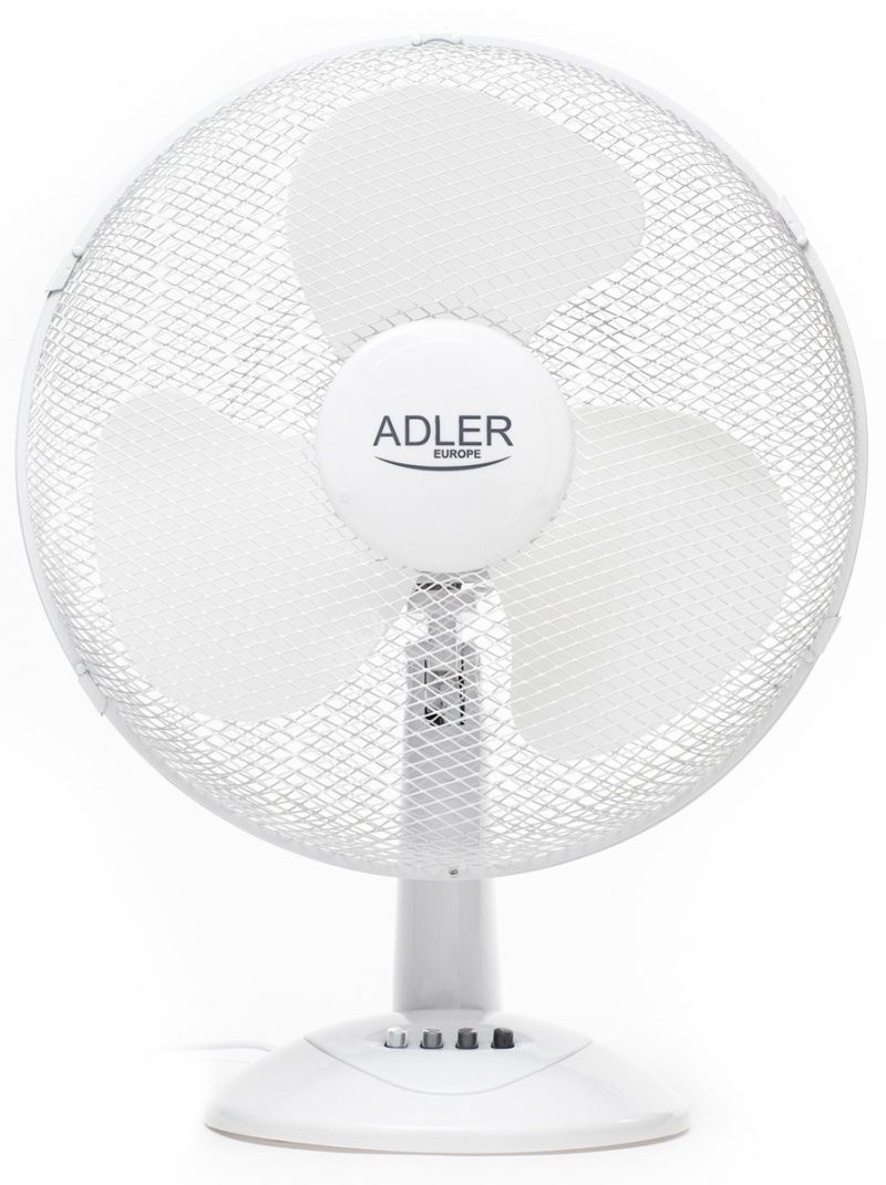 Wentylator ADLER AD 7304, biurkowy, śr. 40cm, 90W, biały, Wentylatory, Wyposażenie biura