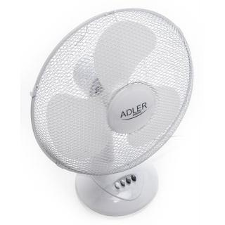 Wentylator ADLER AD 7304, biurkowy, śr. 40cm, 90W, biały, Wentylatory, Wyposażenie biura