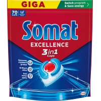 Kapsułki do zmywarki SOMAT Excellence 3w1, 70 szt., lemon, Środki czyszczące, Artykuły higieniczne i dozowniki