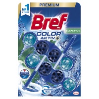 Toilet rim block balls BREF Color Aktiv Eucalyptus, colouring, 2 x 50 g