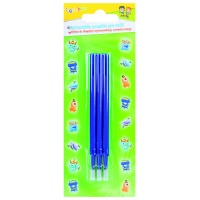 Wkład do długopisu wymazywalnego automatycznego GIMBOO, kosmos/potworki, 3 szt., blister, niebieski