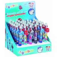 Długopis wymazywalny GIMBOO 4w1, żelowy, pakowany w displayu, mix kolor&oacute;w/wzor&oacute;w, Długopisy, Artykuły do pisania i korygowania