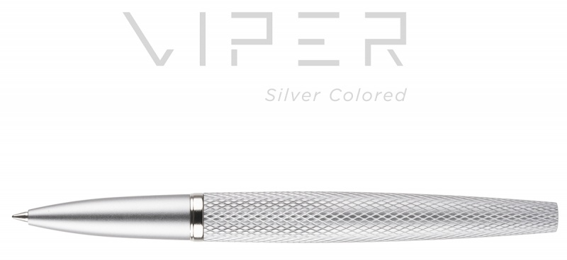 Rollerball pen DIPLOMAT Viper, guilloche, silver
