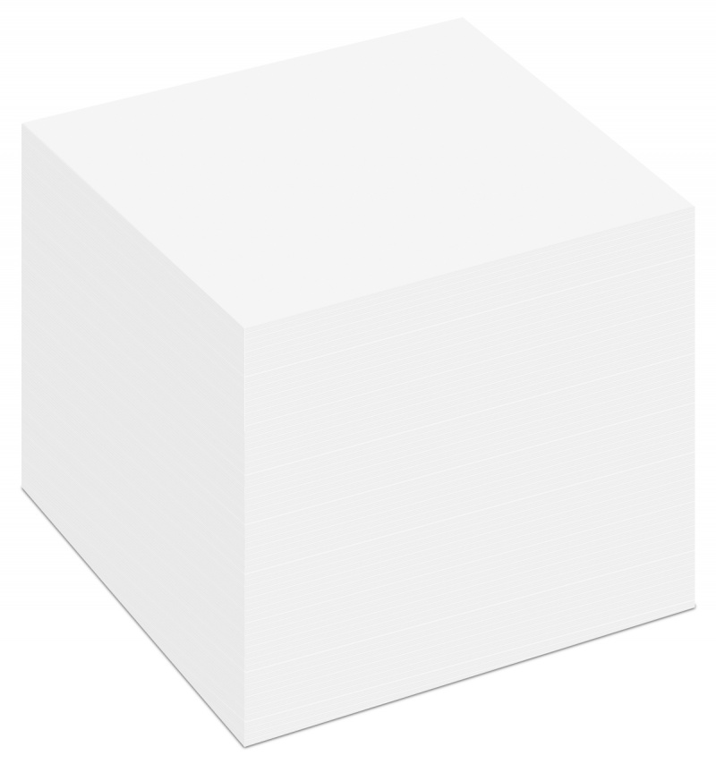 Kostka DONAU klejona, 90x90x85mm, ok. 800 kart., biała, Kostki, Papier i etykiety