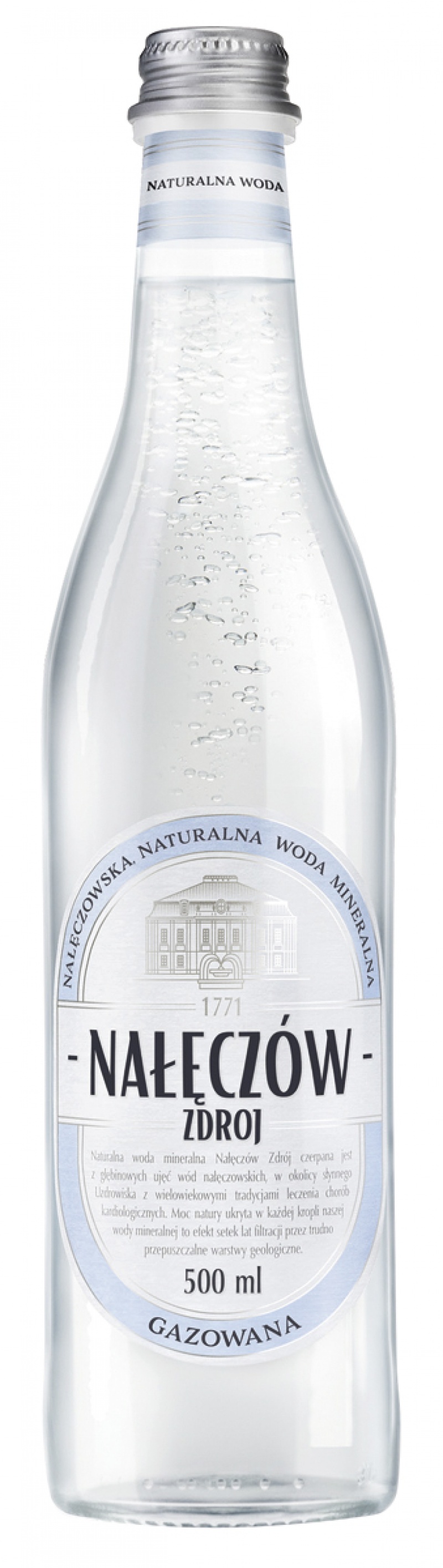 Water NAŁĘCZ&Oacute;W ZDR&Oacute;J, sparkling, glass bottle, 500ml