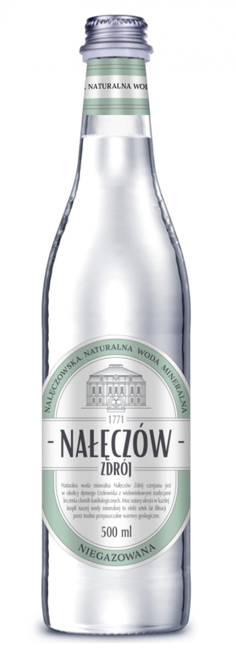 Woda NAŁĘCZ&Oacute;W ZDR&Oacute;J, niegazowana, butelka szklana, 500ml, Woda, Artykuły spożywcze