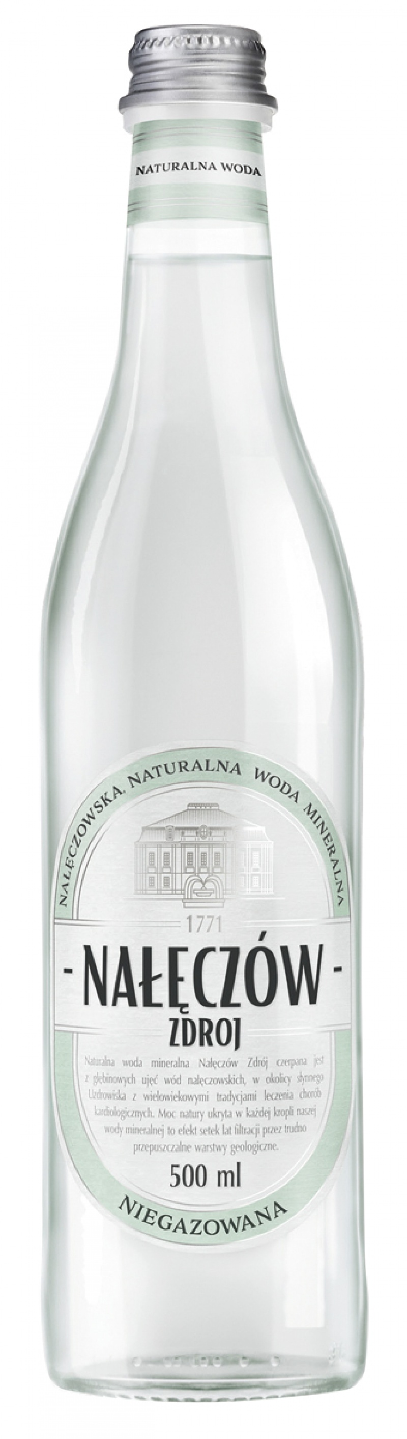 Water NAŁĘCZ&Oacute;W ZDR&Oacute;J, still, glass bottle, 500ml