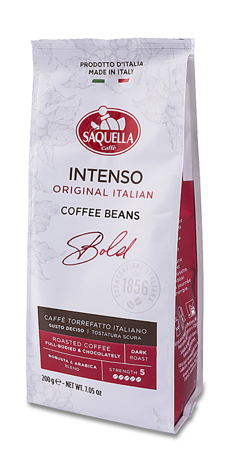 Kawa SAQUELLA Intenso Bold, ziarnista, 200g, Kawa, Artykuły spożywcze
