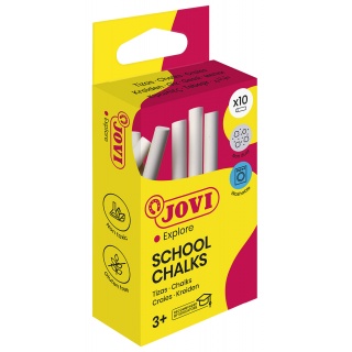 Kreda szkolna JOVI, zestaw 10 szt., biała, Plastyka, Artykuły szkolne