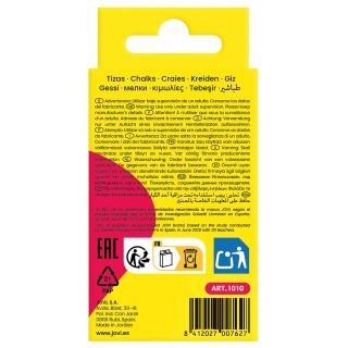 Kreda szkolna JOVI, zestaw 10 szt., biała, Plastyka, Artykuły szkolne