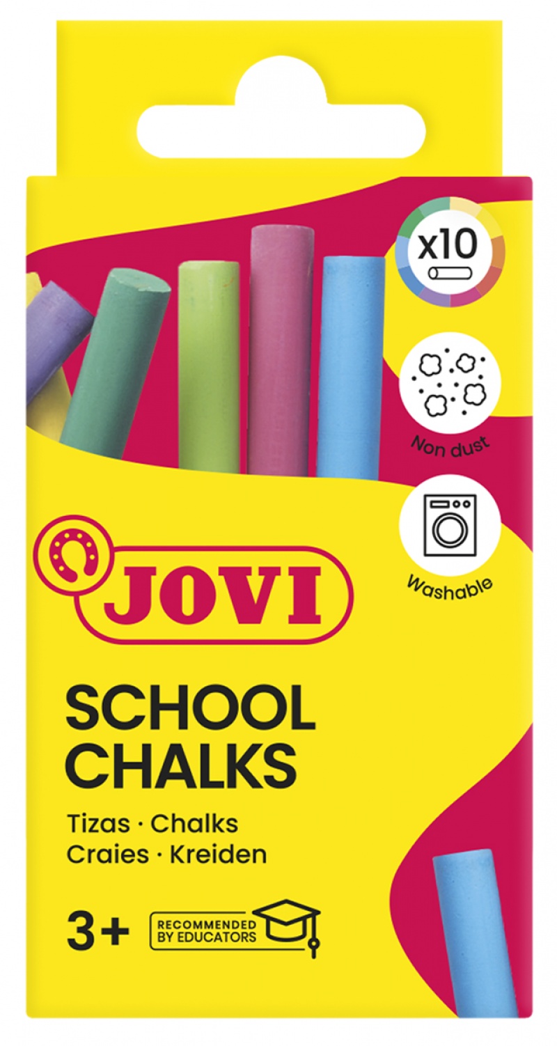 Kreda szkolna JOVI, zestaw 10 szt., mix kolor&oacute;w, Plastyka, Artykuły szkolne