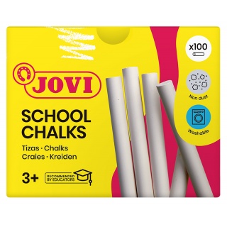 Kreda szkolna JOVI, zestaw 100 szt., biała, Plastyka, Artykuły szkolne