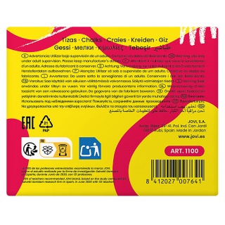 Kreda szkolna JOVI, zestaw 100 szt., biała, Plastyka, Artykuły szkolne