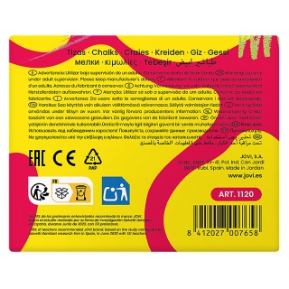 Kreda szkolna JOVI, zestaw 100 szt., mix kolor&oacute;w, Plastyka, Artykuły szkolne