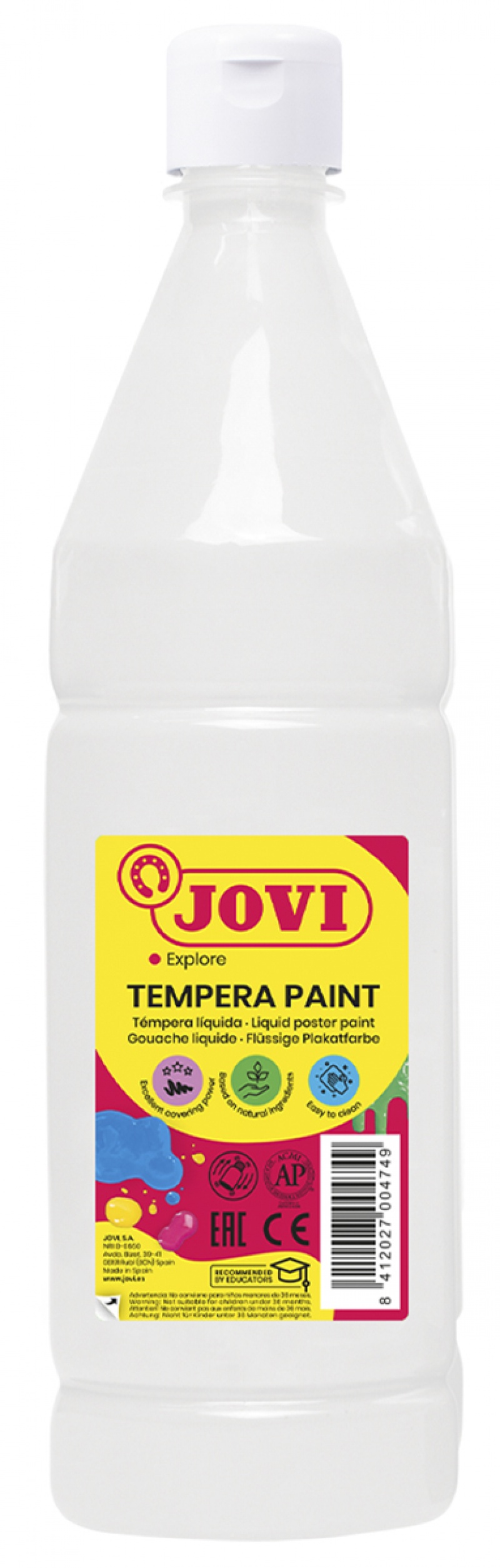 Farba plakatowa JOVI, 1000ml, biała, Plastyka, Artykuły szkolne