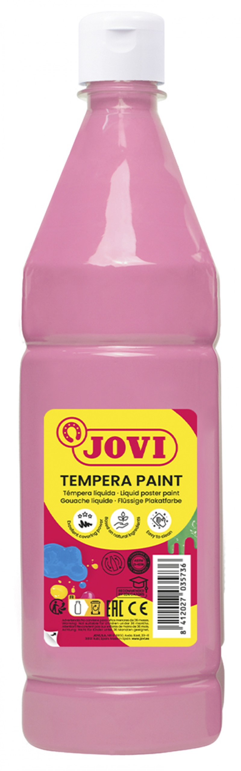 Farba plakatowa JOVI, 1000ml, r&oacute;żowa, Plastyka, Artykuły szkolne