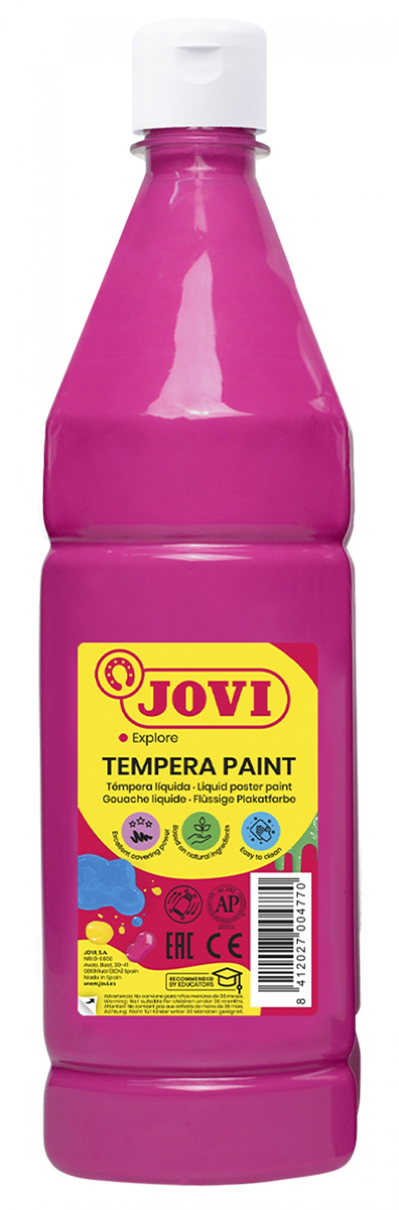 Farba plakatowa JOVI, 1000ml, magenta, Plastyka, Artykuły szkolne