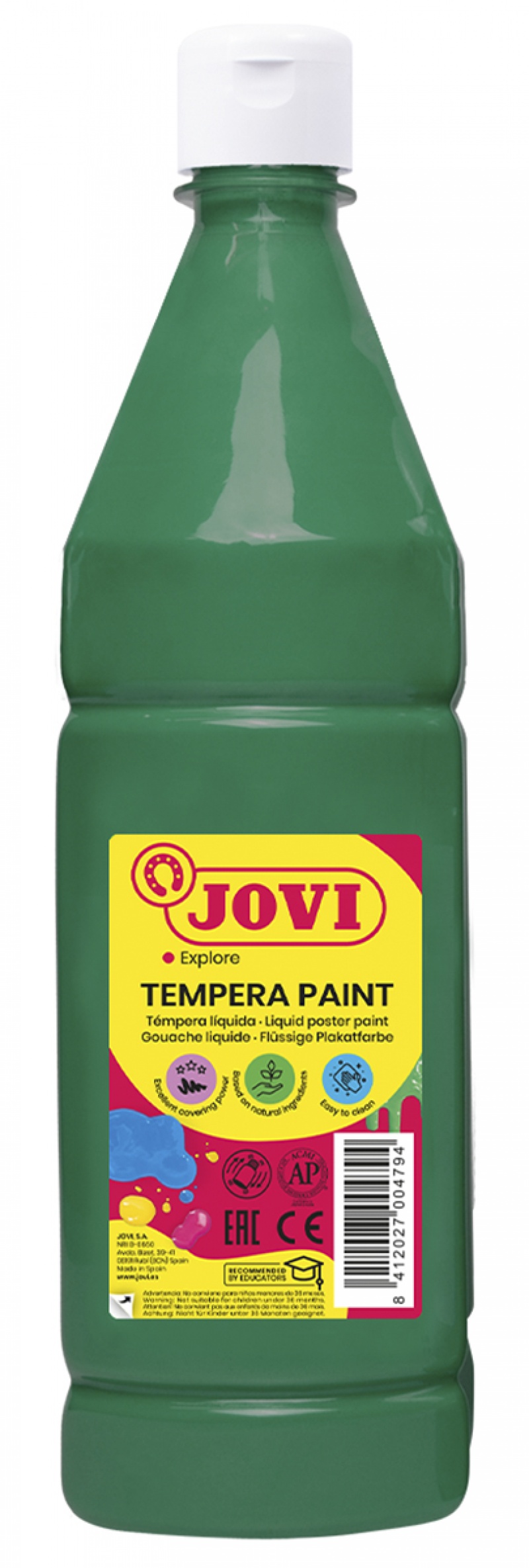 Farba plakatowa JOVI, 1000ml, ciemnozielona, Plastyka, Artykuły szkolne