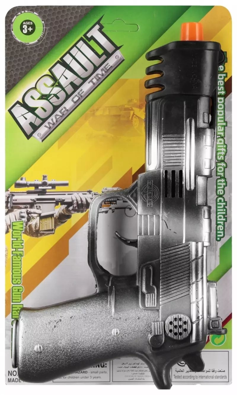 PISTOLET DZWIE 16X27X4 MC B/C 144/288, Dla chłopca, Zabawki