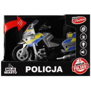MOTOCYKL POLICJA B/O 21X15X11 MOJE M PLPLMC48, Pojazdy, Zabawki
