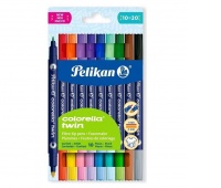 FLAMASTRY PELIKAN COLORELLA TWIN 10, Flamastry, Plastyka
