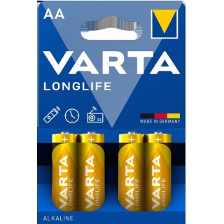 BATERIA ALKALICZNA VARTA LR6 LONGLIFE /4/, Baterie, akumulatory i ładowarki, Urządzenia biurowe